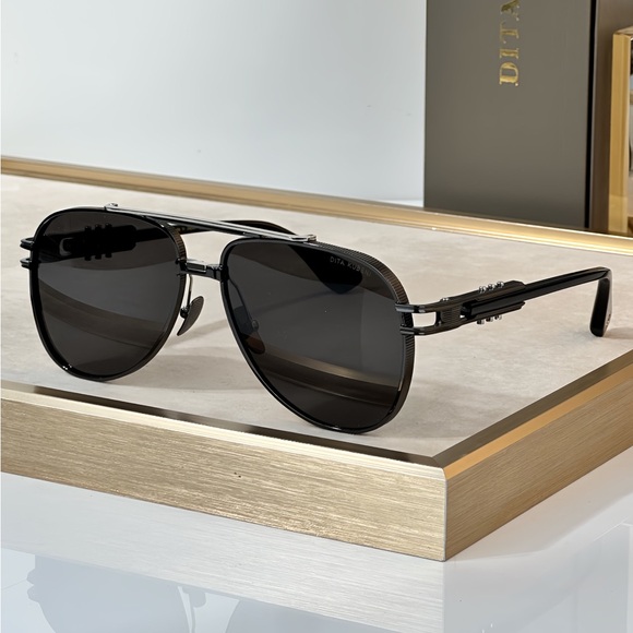DITA Dark Frame Aviator Sunglasses